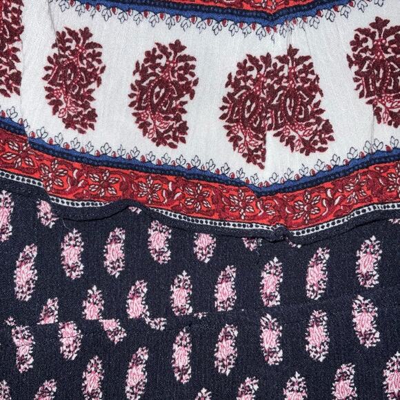 American Eagle Maxi Dress Adjust Straps Boho Side Slit Open Back Size L - Picture 4 of 4